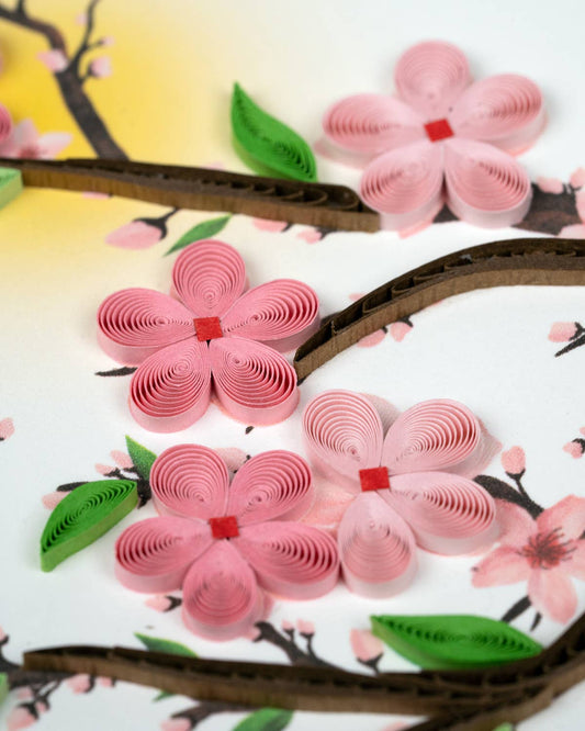 Cherry Blossoms Quilled Card