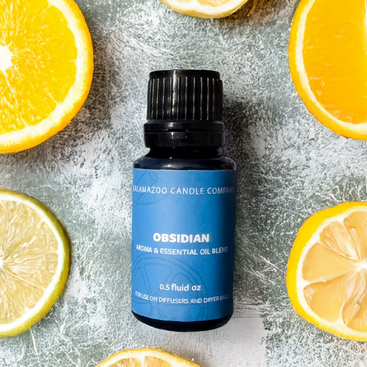 Obsidian Aroma & Essential Oil blend by Kalamazoo Candle Company.