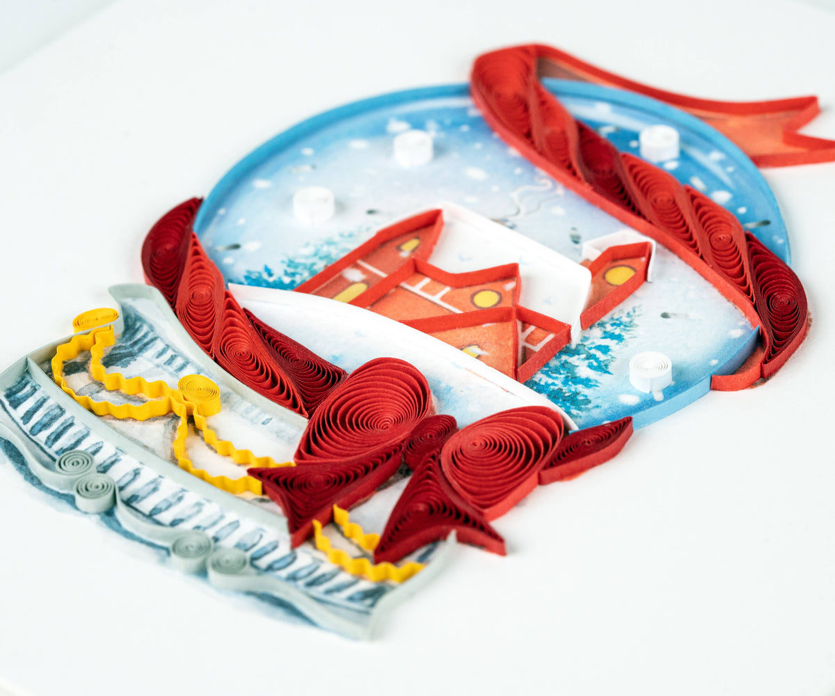 Quilled Snow Globe Christmas Card