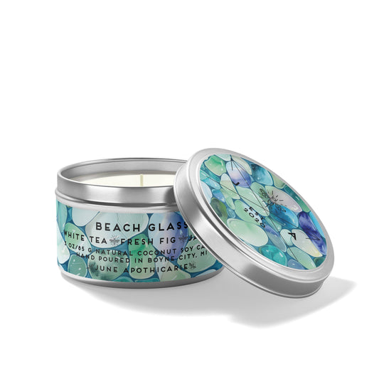 Beach Glass 4 oz Travel Candle