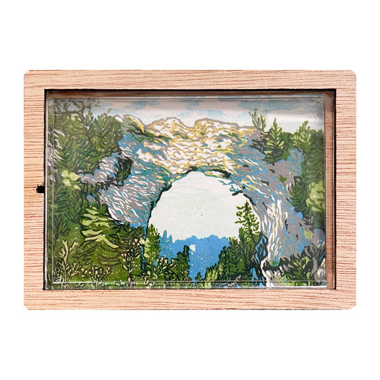 Arch Rock Shadow in the Water magnet by Natalia Wohletz of Peninsula Prints.