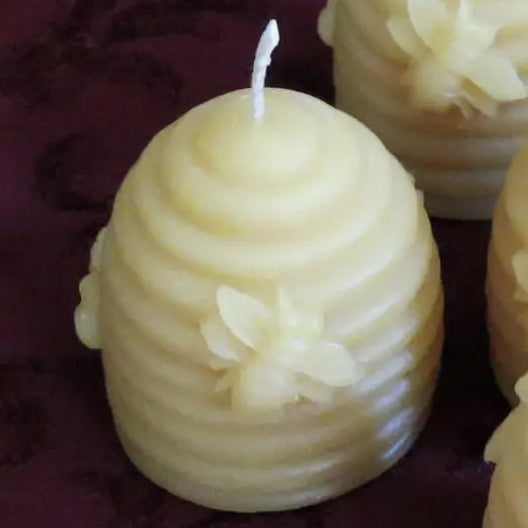 Beehive Votive Beeswax Candle Pair