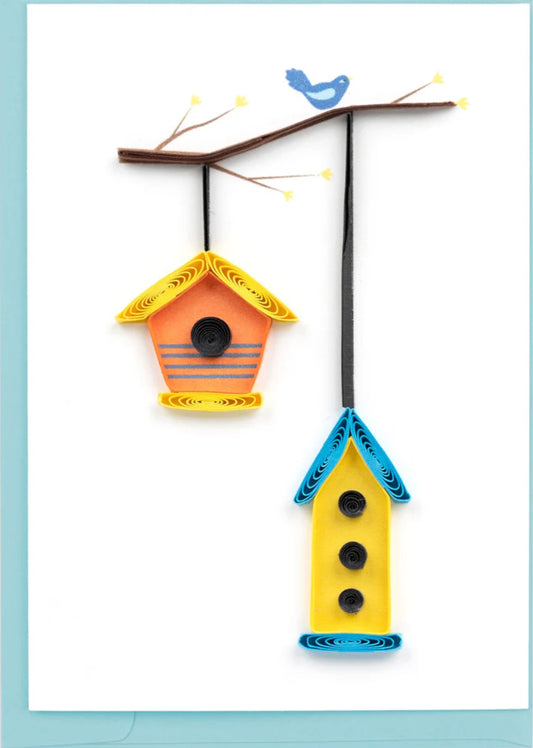 Quilled Birdhouse Gift Enclosure Mini Card