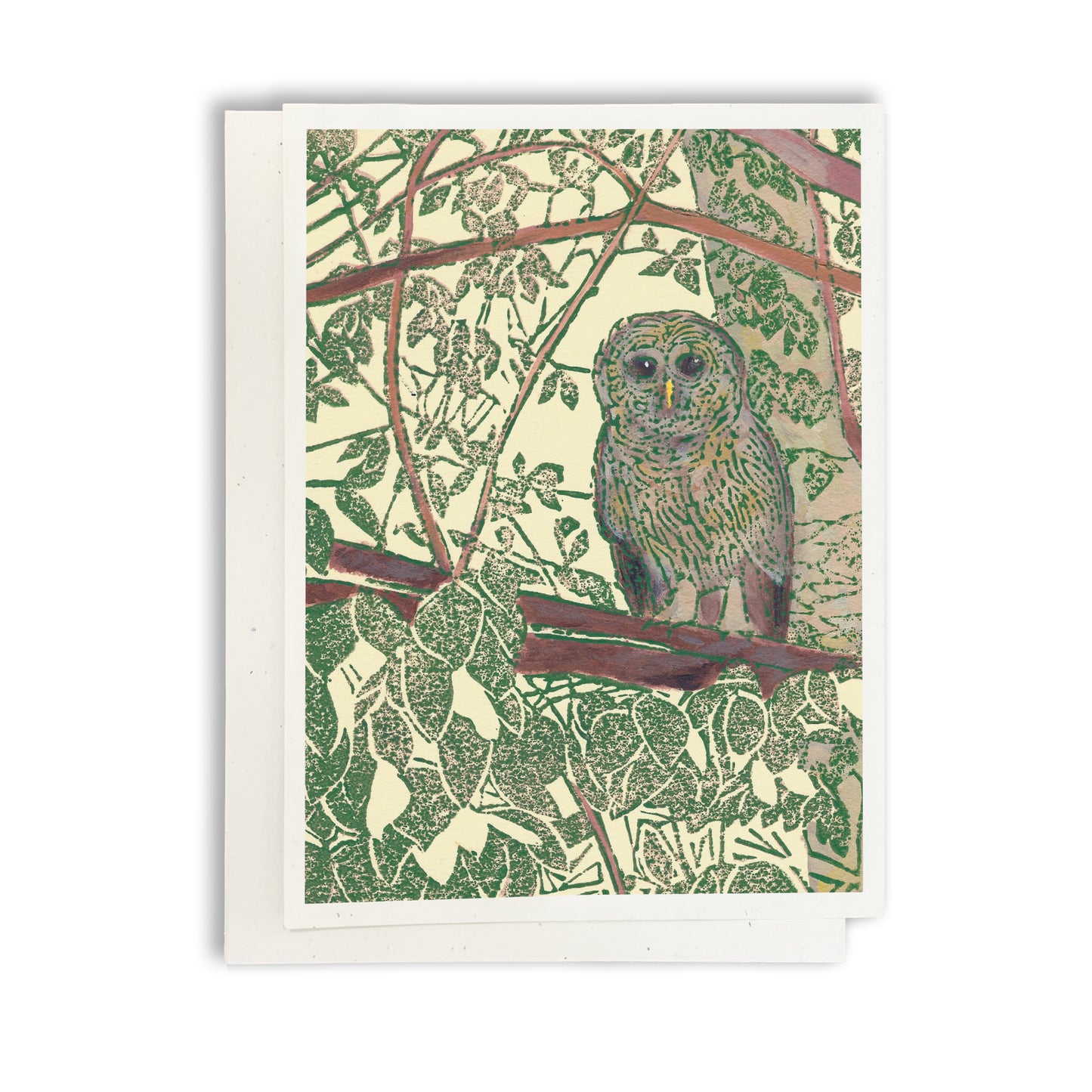 Hidden Owl Blank Greeting Card