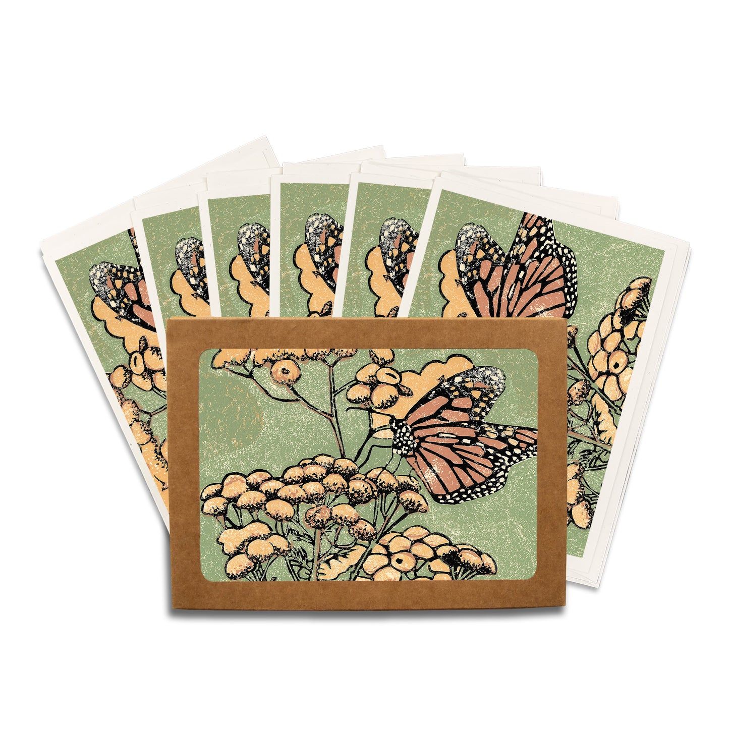 Monarch on Tansy greeting card by Natalia Wohletz of Peninsula Prints.