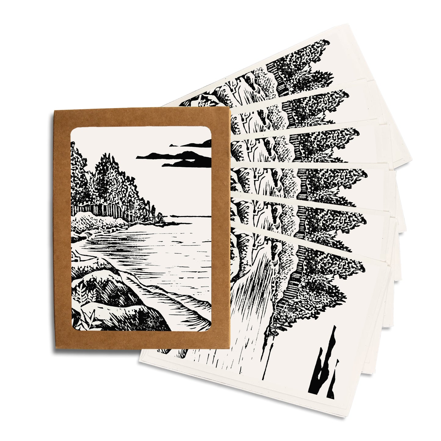 Peninsula Prints lakeshore scene greeting card by Natalia Wohletz of Mackinac Island and Milford, Michigan.