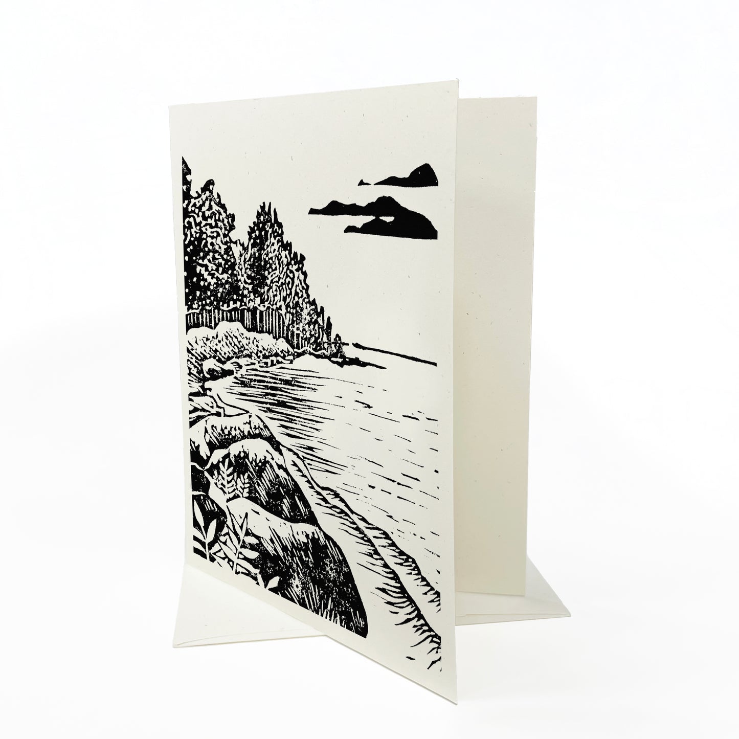 Peninsula Prints lakeshore scene greeting card by Natalia Wohletz of Mackinac Island and Milford, Michigan.