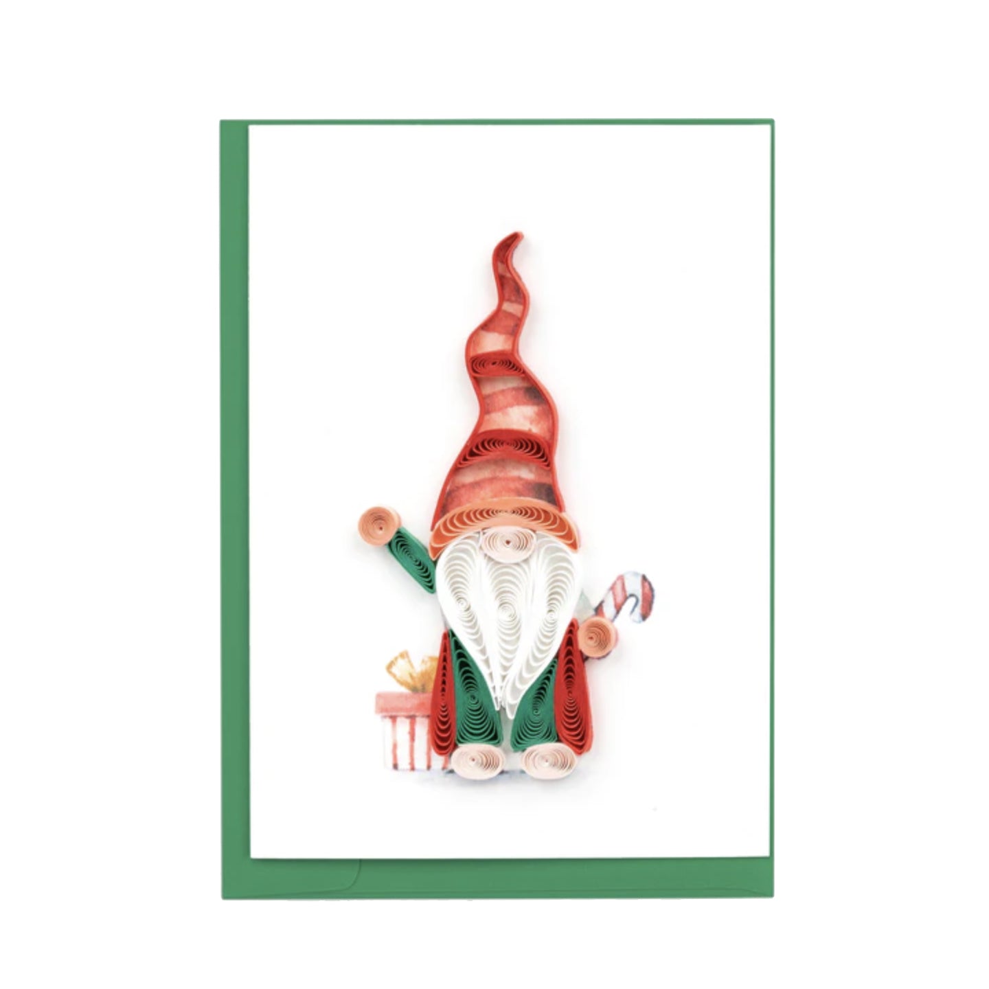 Quilled Gift Enclosure Mini Card - Christmas Gnome