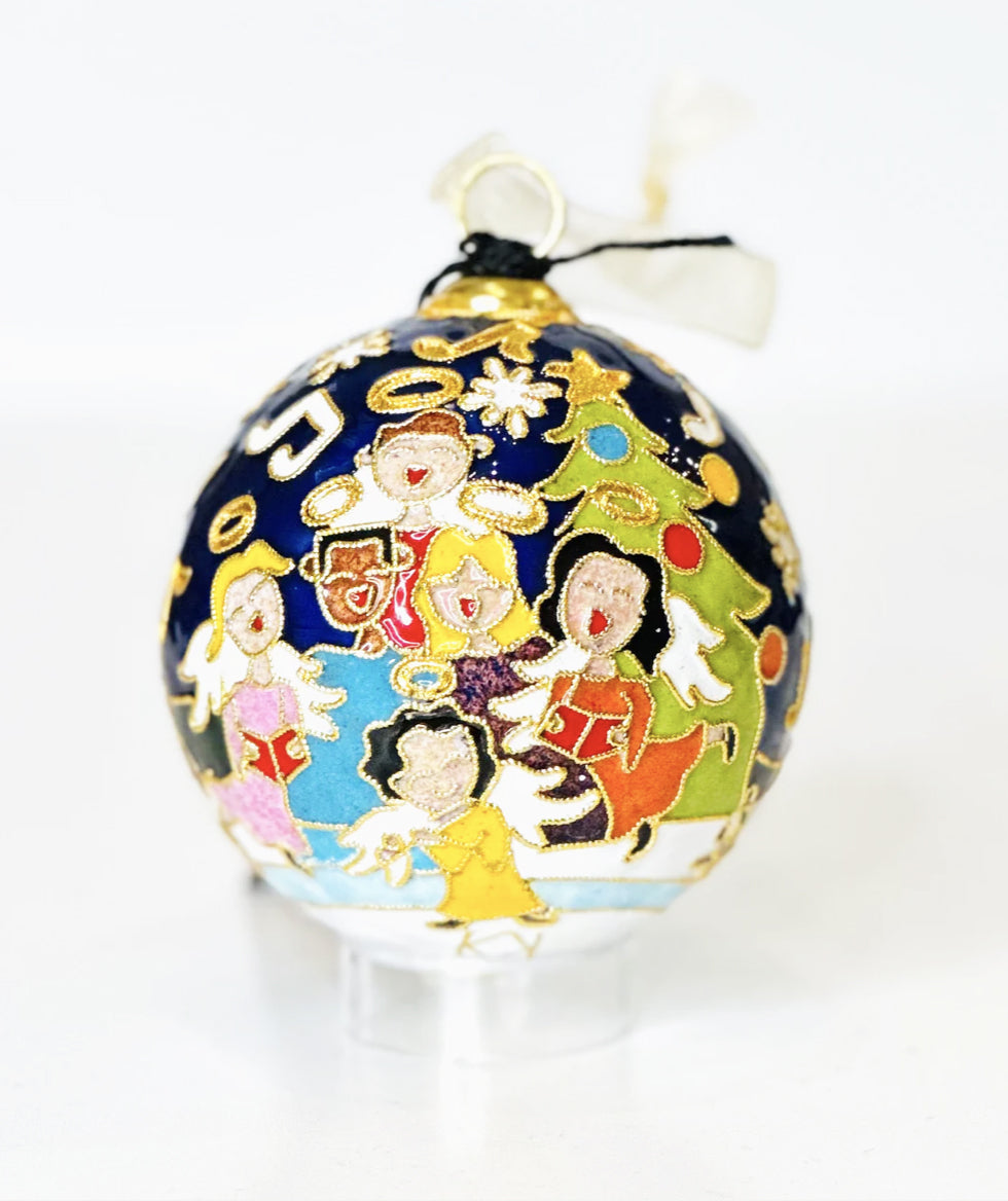 Hear the Angels Voices Cloisonné Ornament