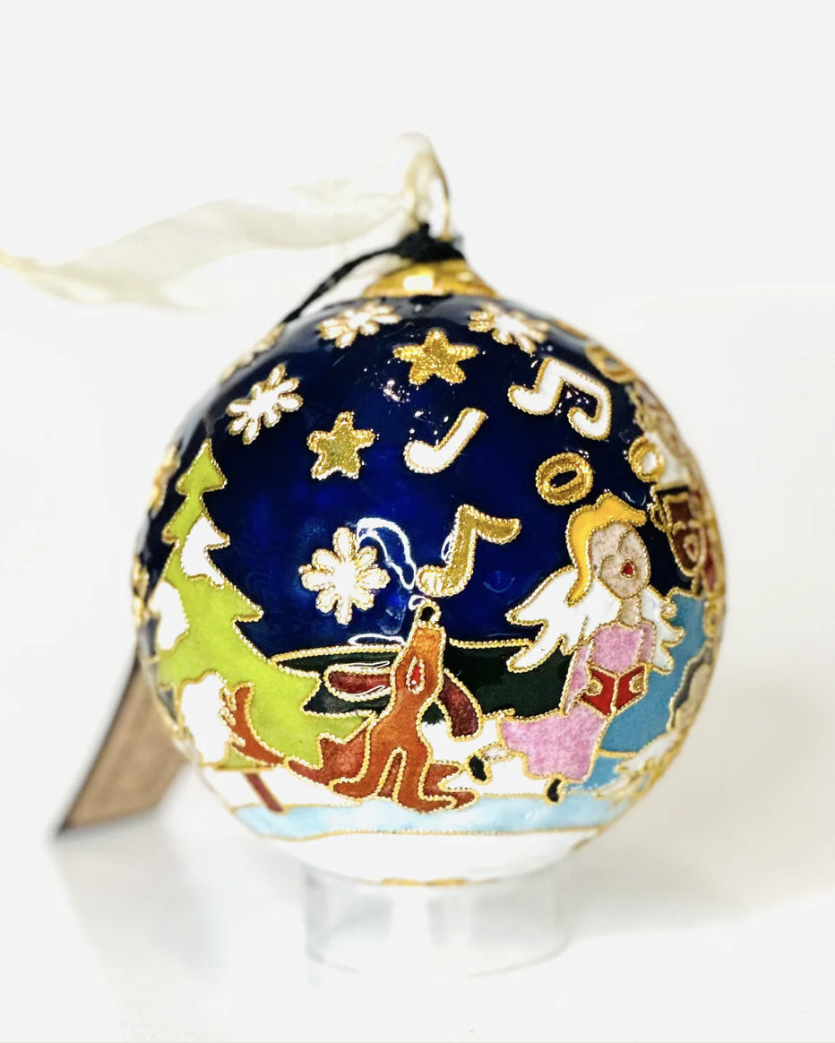 Hear the Angels Voices Cloisonné Ornament