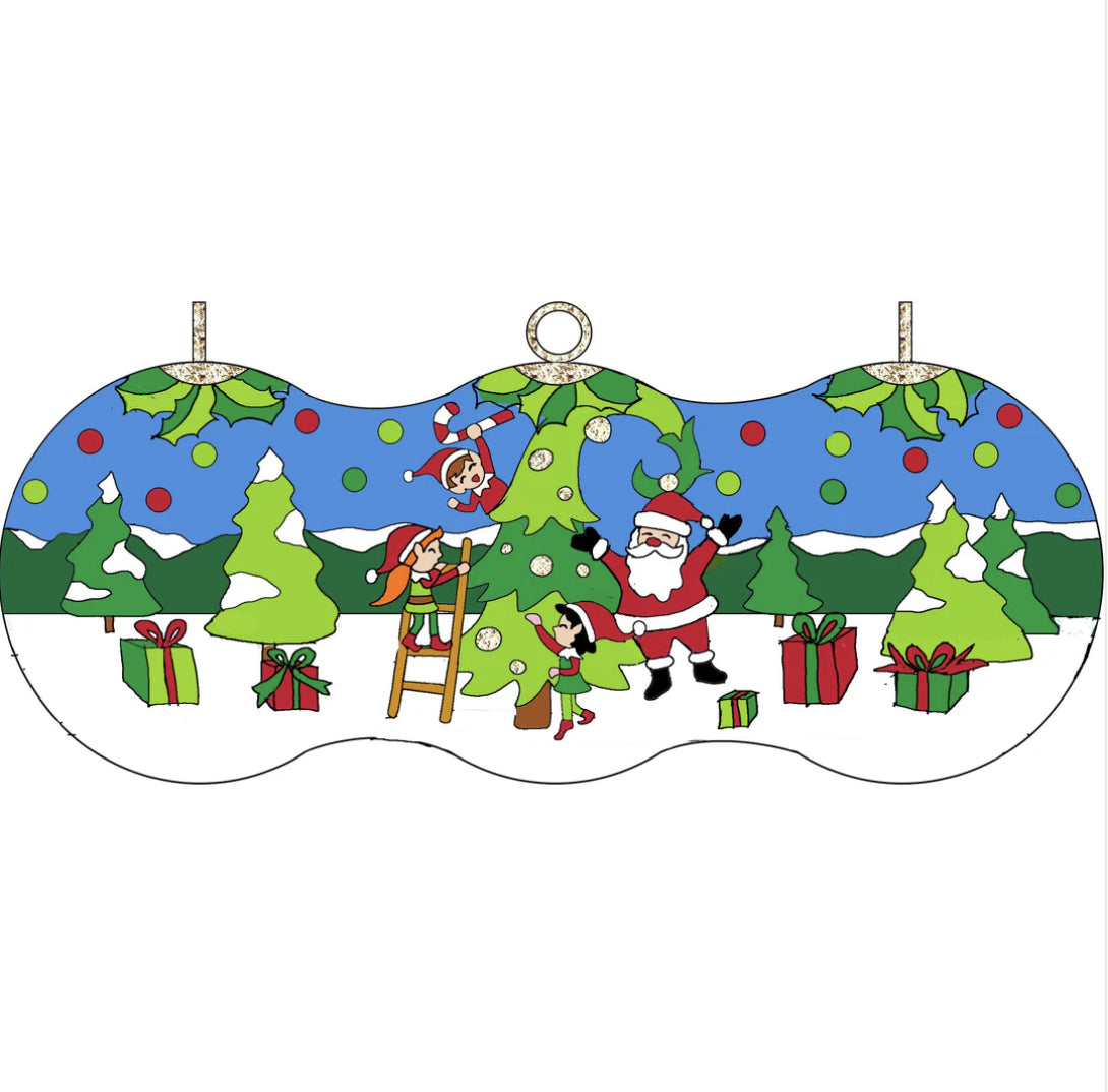 Holly Jolly Christmas Cloisonné Ornament