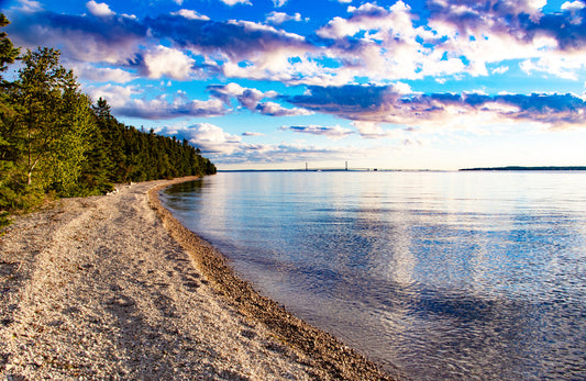 Clouds in the Water photography by Mackinac Island artist Jennifer Wohletz of Mackinac Memories.