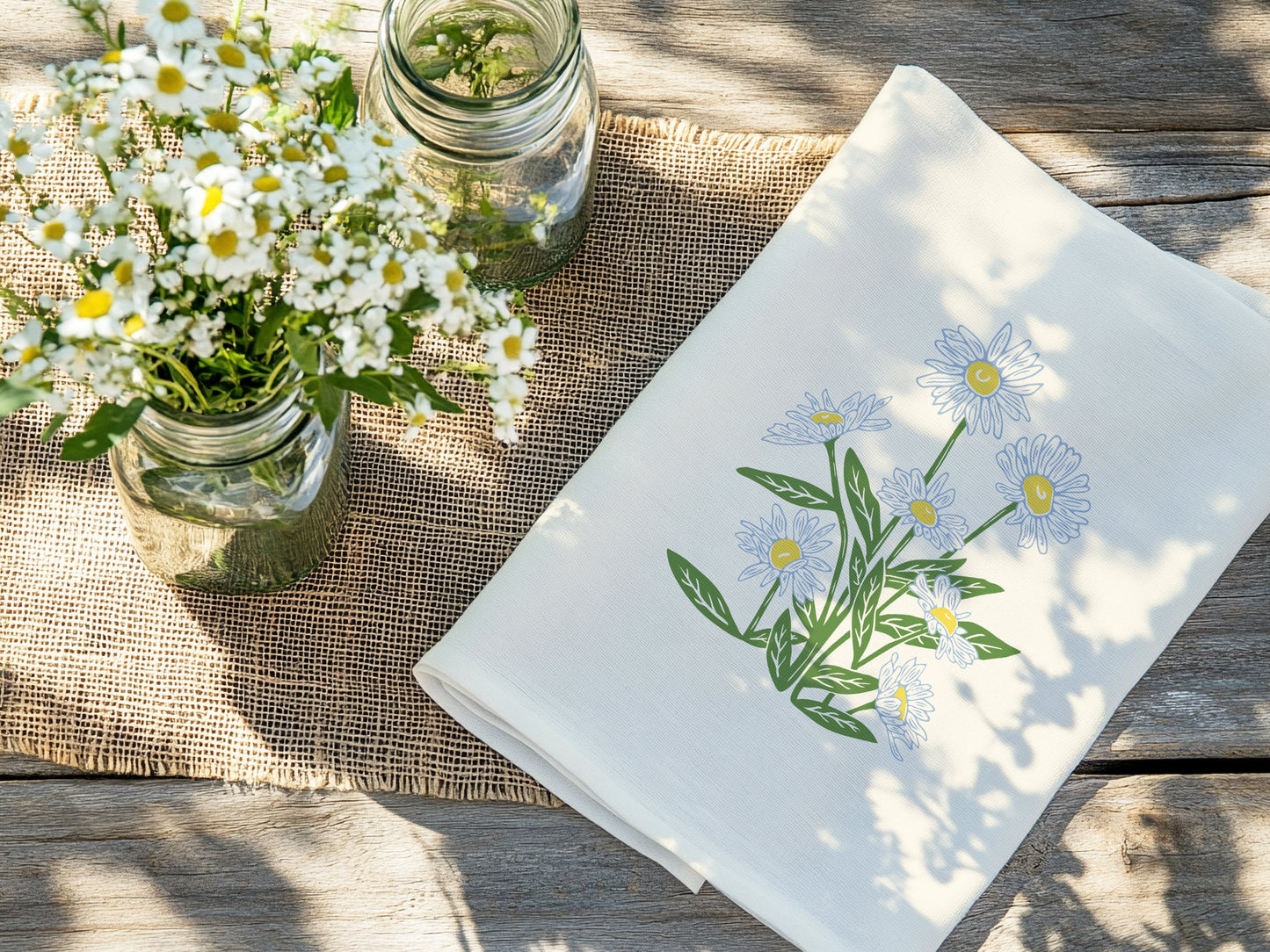 Flower Sack Kitchen Towel - Daisies