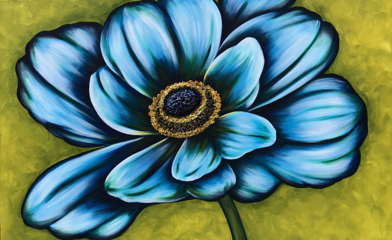 Contemporary floral painting by Michigan artist Denise Cassidy Wood.
