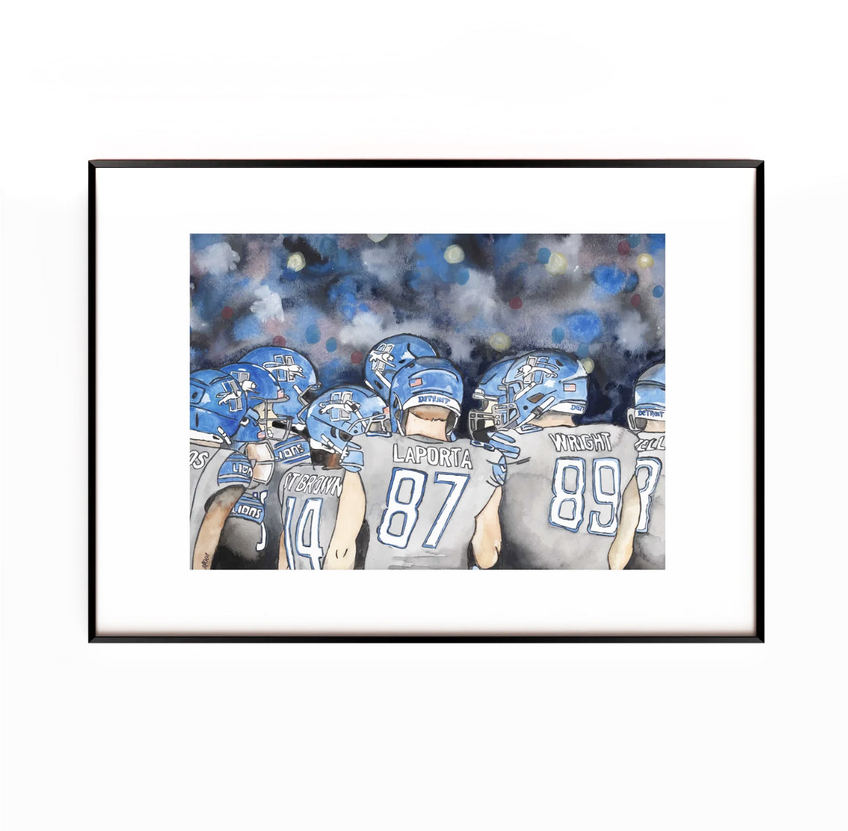 Detroit Lions Grit - Fine Art Print by Abigail Leigh Designs