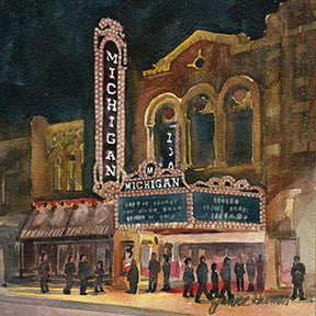 Michigan Theater – watercolor