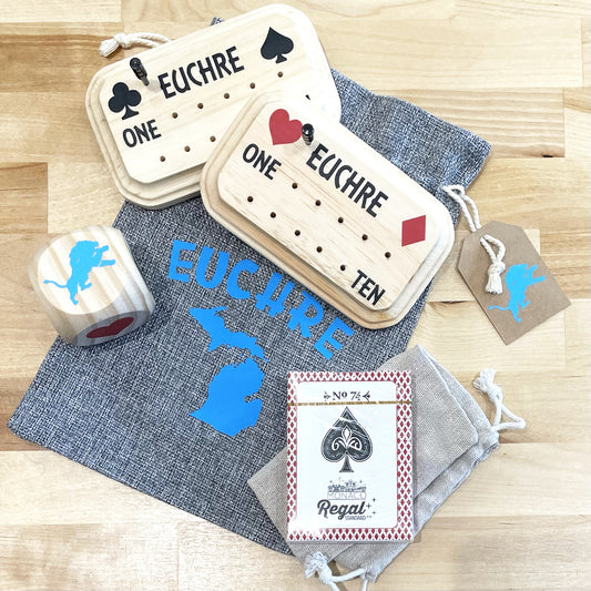 Detroit Lions Euchre Game Set