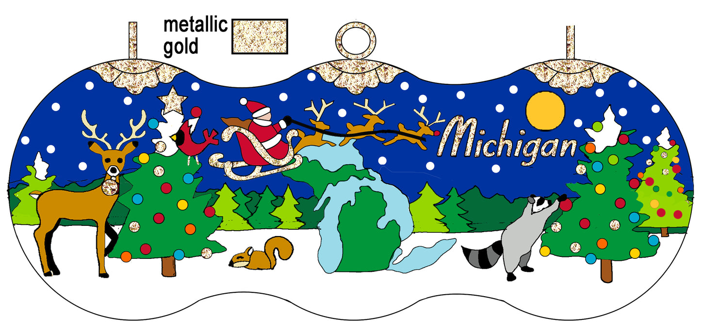 Michigan Cloisonné Ornament