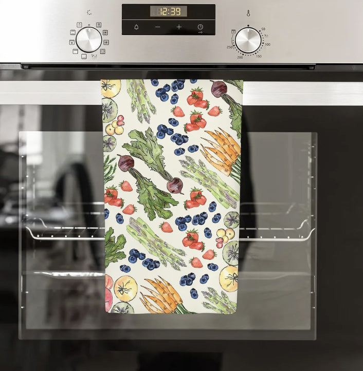 Farmer's Market Towel by Abigail Leigh Designs.