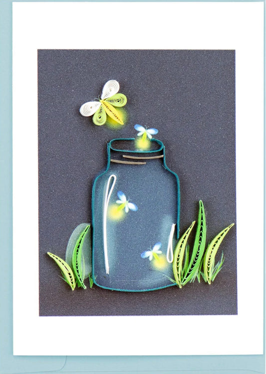 Quilled Fireflies Gift Enclosure Mini Card