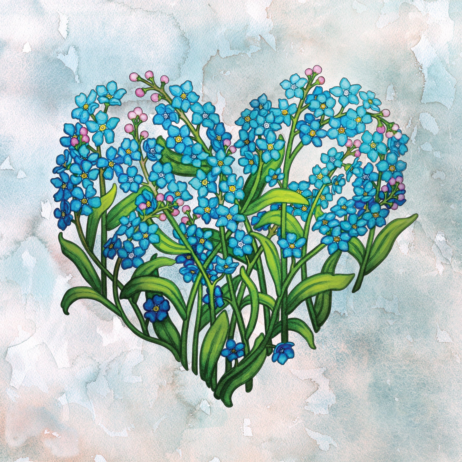 Forget-me-not fine art print titled Always Loved by Jessica Waterstratdt.