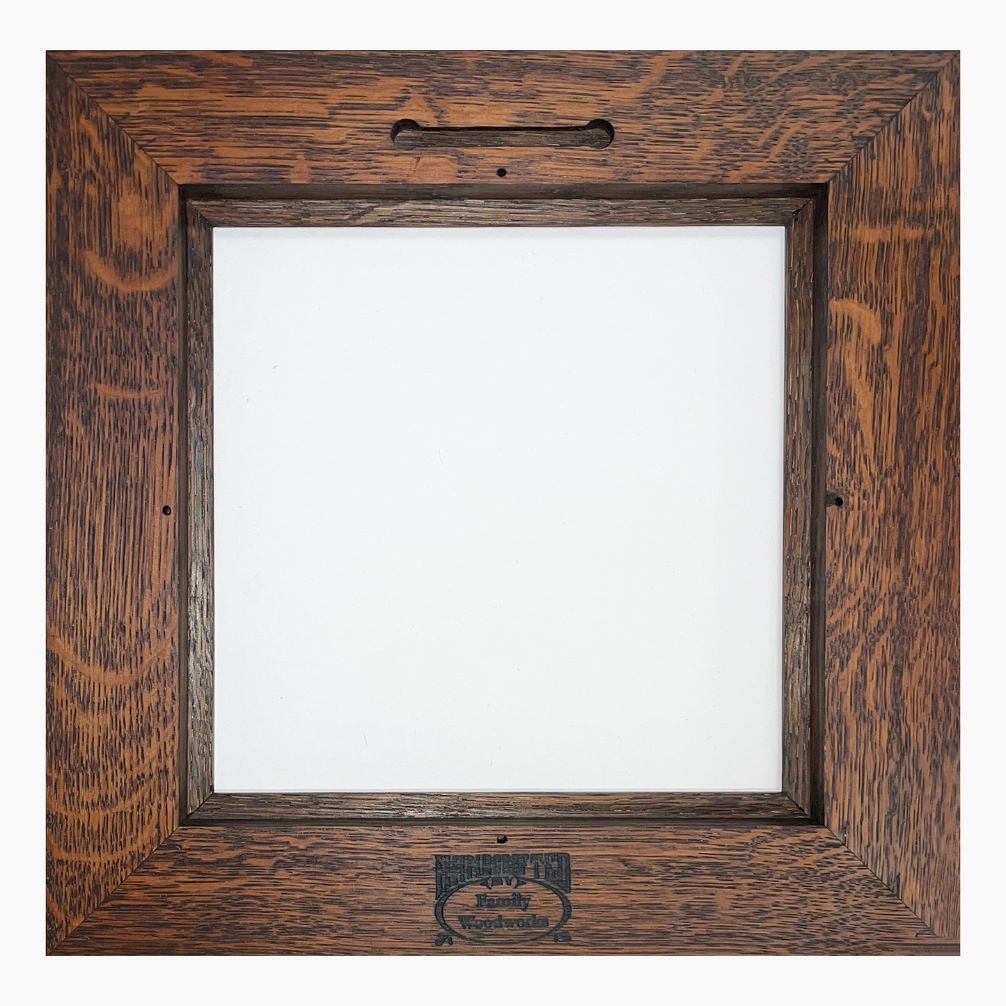 Quarter-Sawn Oak Frame - 6 x 6 in.  Arts and Crafts frame for Motawi and Pewabic Pottery Tiles.