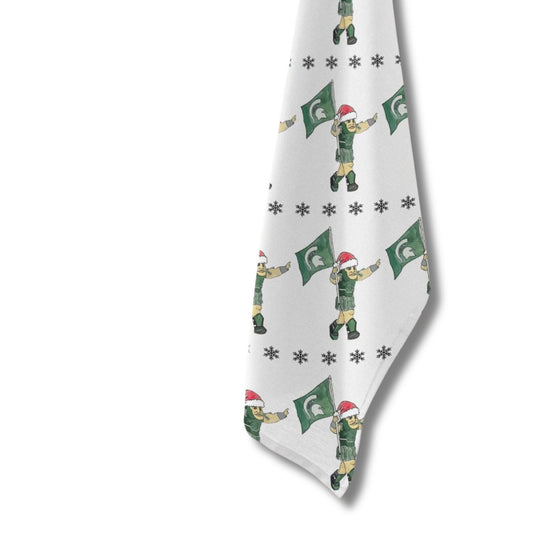 Sparty Santa Towel (15" x 25") by Abigail Leigh Designs.