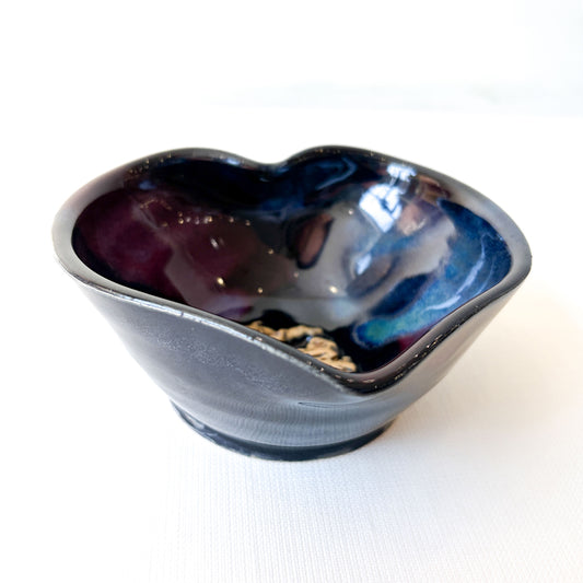 Michigan Heart Bowl - Northern Lights Glaze