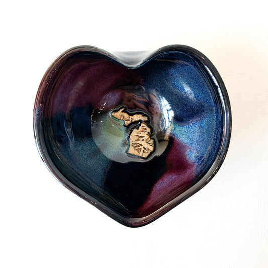 Michigan Heart Bowl - Northern Lights Glaze