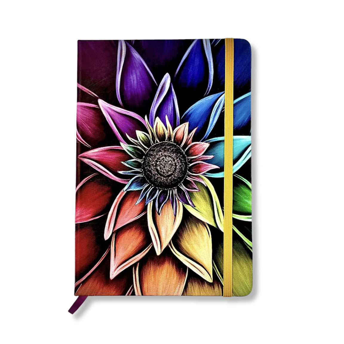 Joy Journal featuring a rainbow floral pattern by Denise Cassidy.