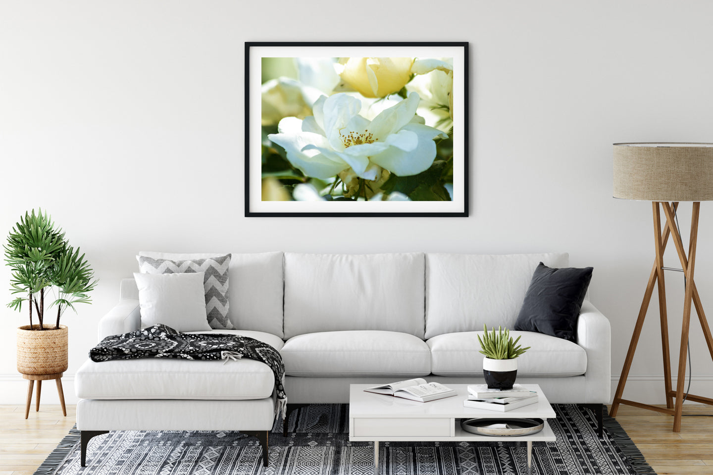 Floral art for your home or office. White Rose Photograph by Natalia Wohletz of Mackinac Memories.