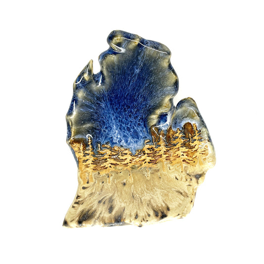 Michigan Mitten Spoon Rest/Soap Dish - Lake Blue