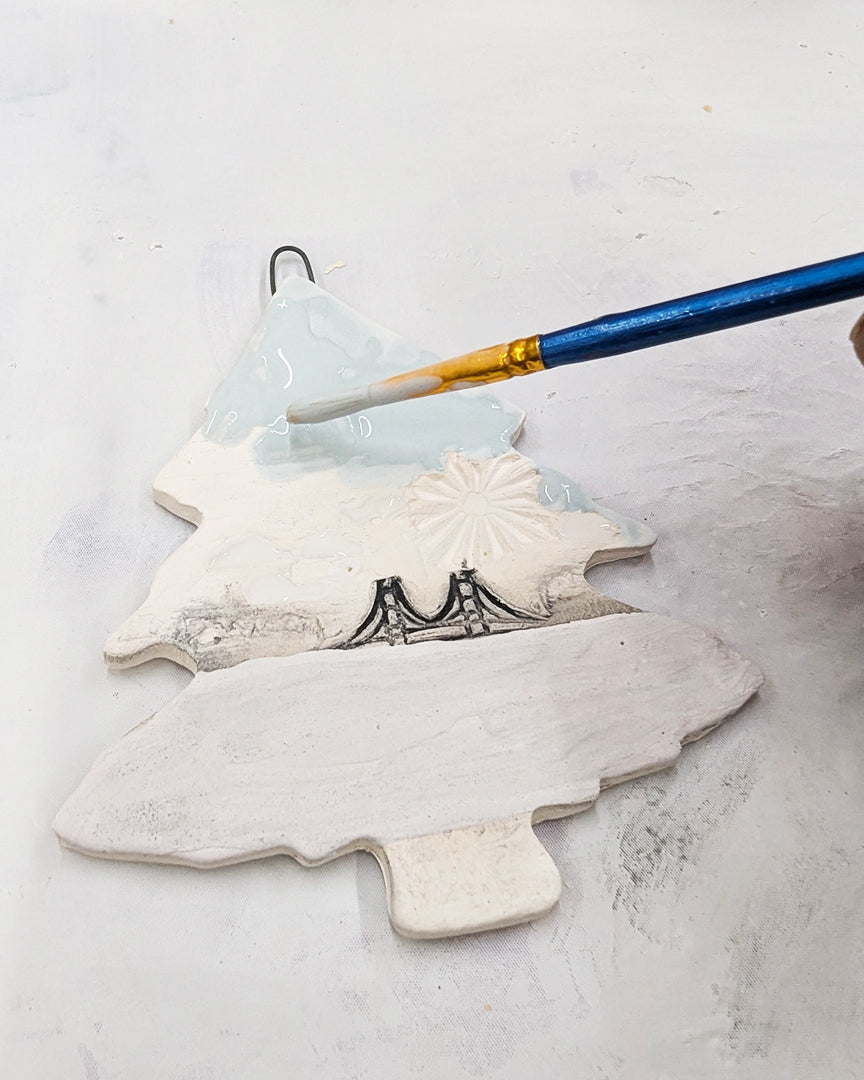 Mackinac Waves Tree Ornament