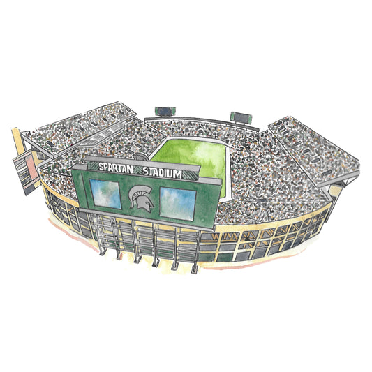 MSU Stadium Vinyl Sticker