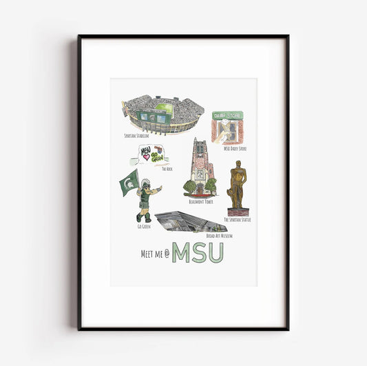 Meet Me at MSU - Fine Art Print by Abigail Leigh Designs