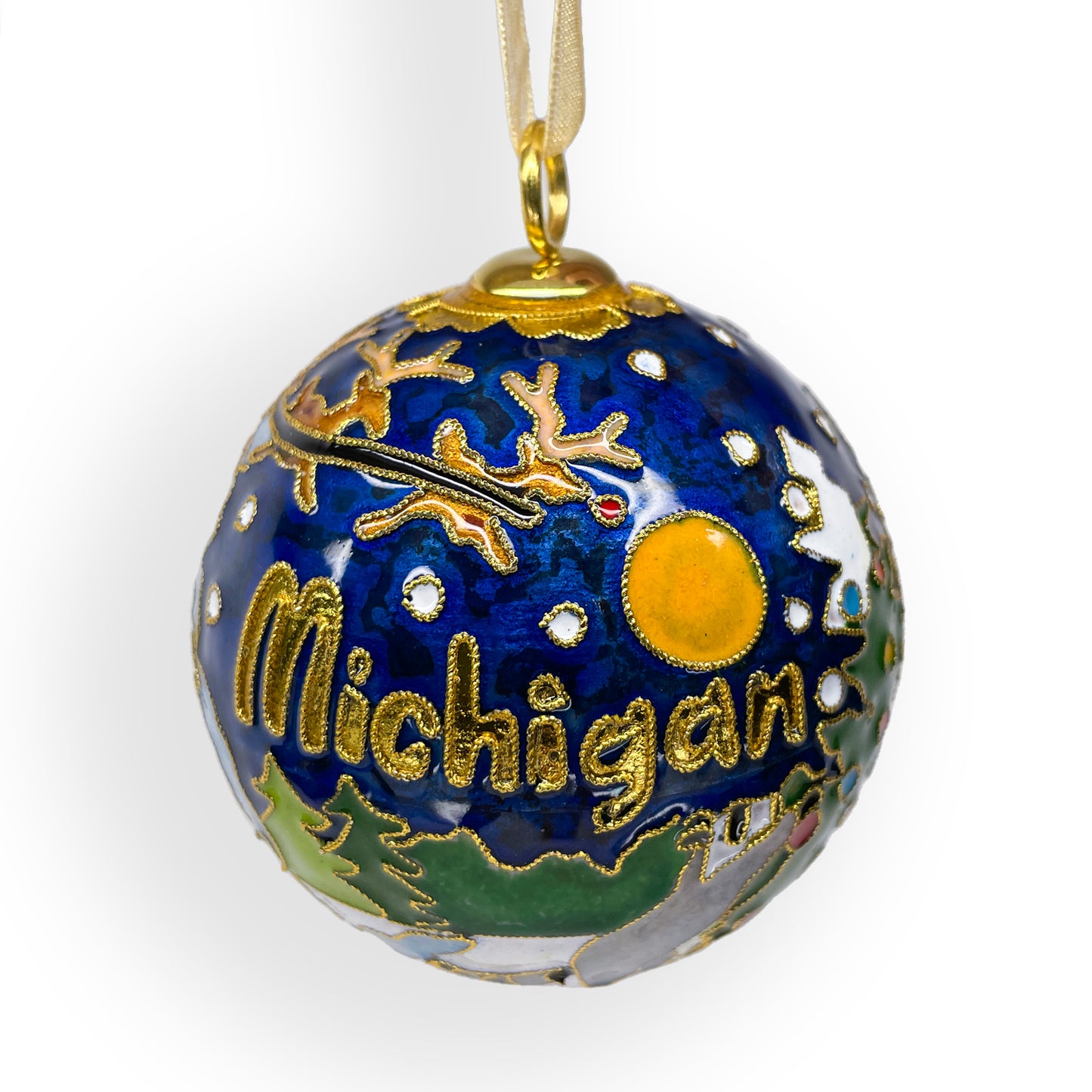 Michigan Cloisonné Ornament