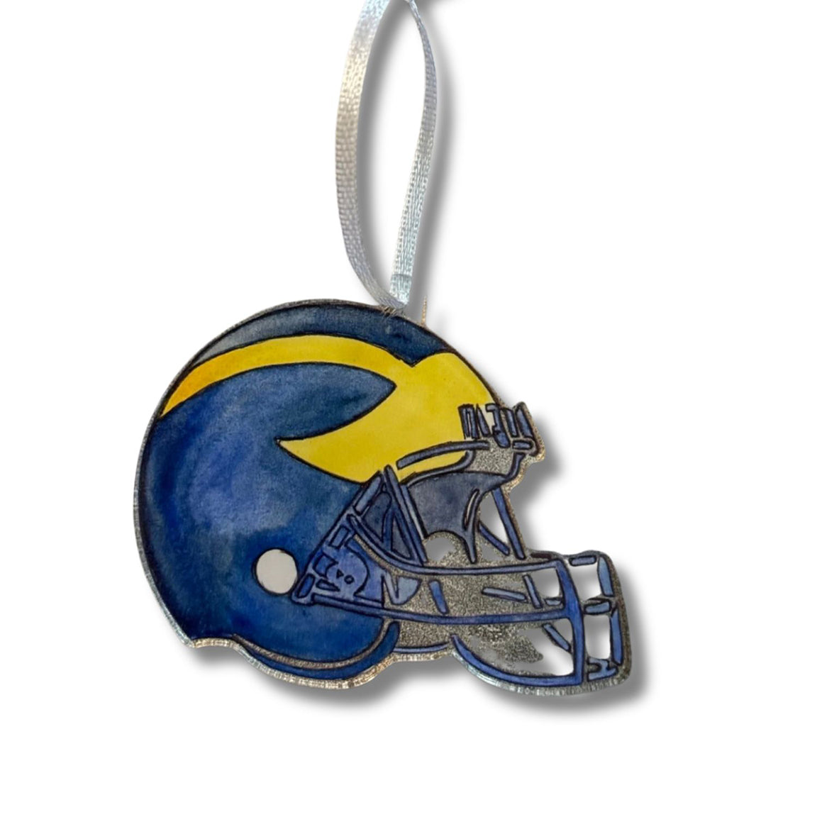 Ornament - Michigan Football Helmet by Abigail Leigh Designs.