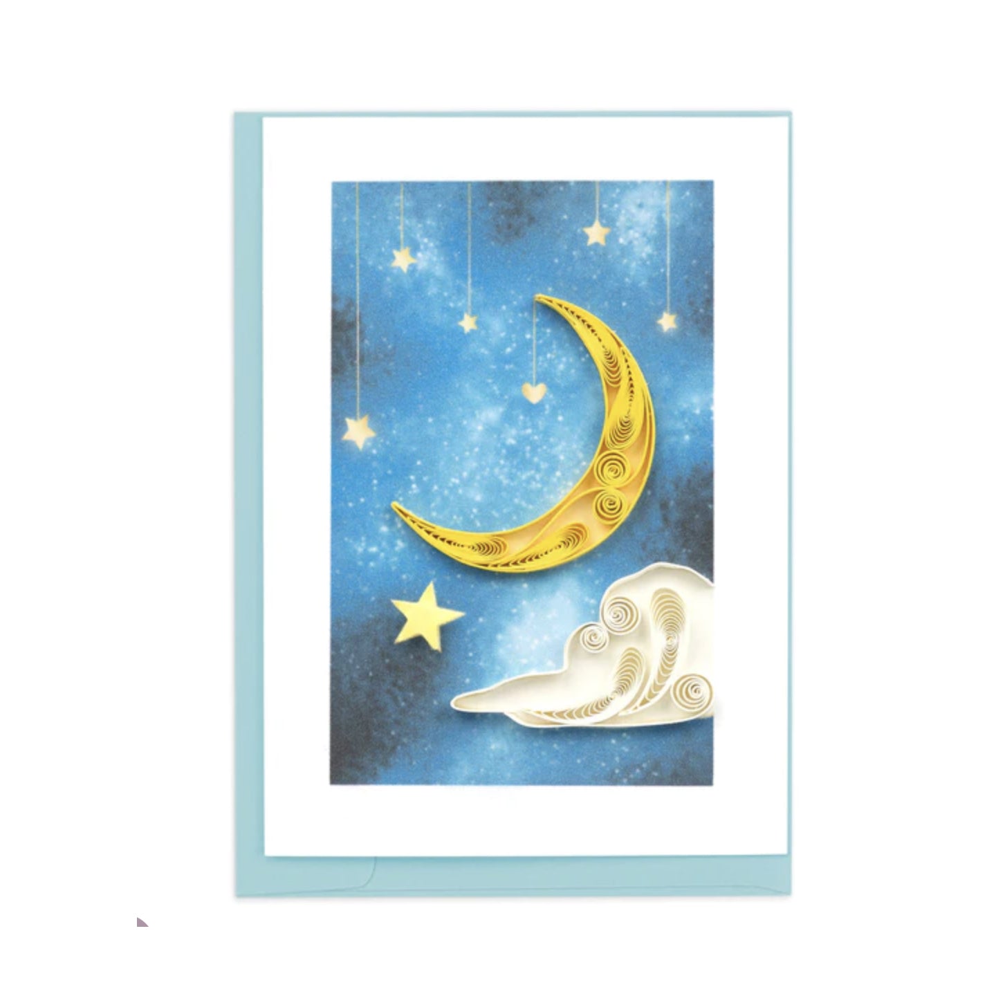 Quilled Moon & Stars Gift Enclosure Mini Card