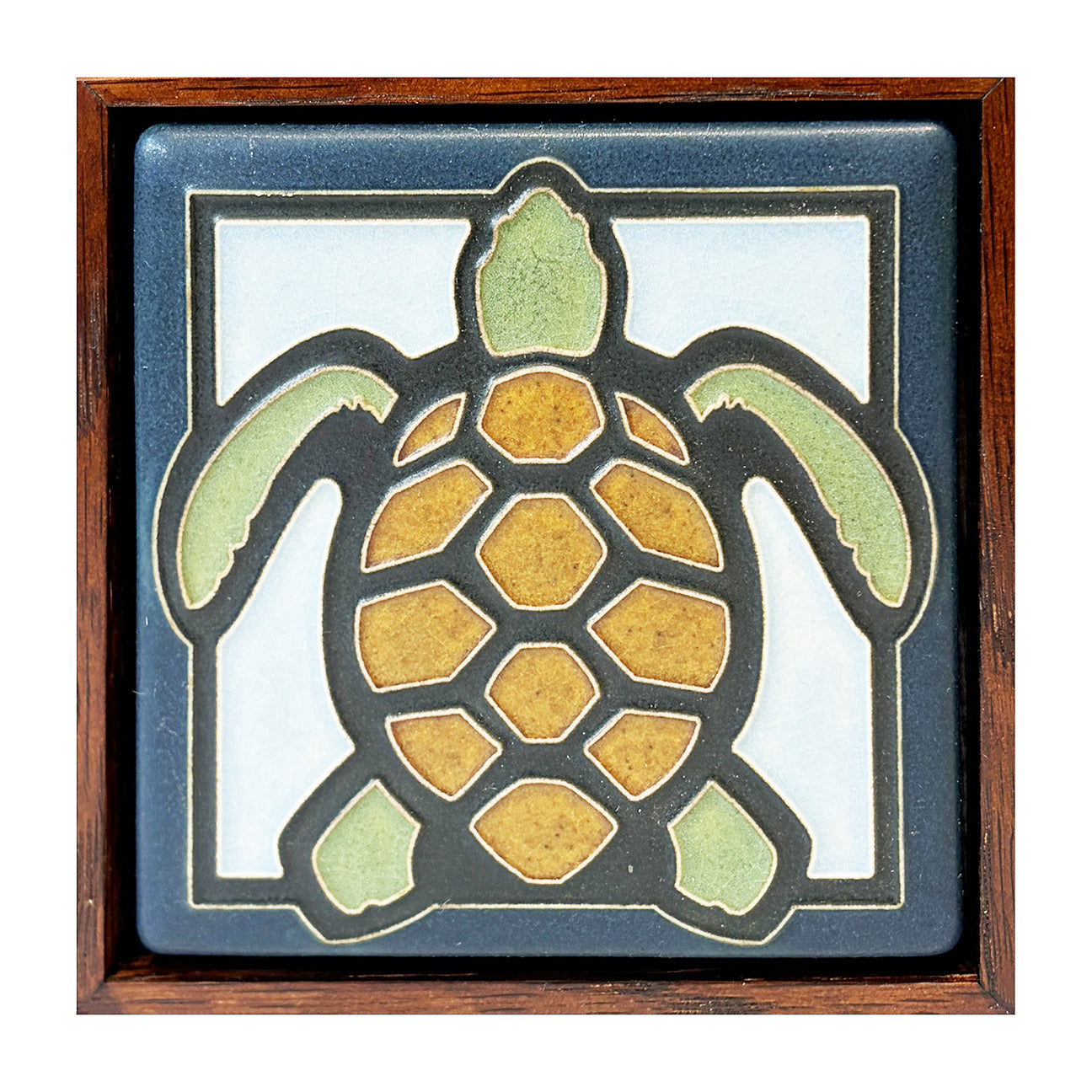 Turtle (Light Blue) – 4x4 art tile cube frame