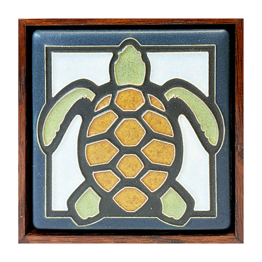 Turtle (Light Blue) – 4x4 art tile cube frame