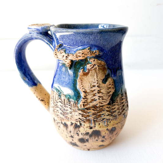 Michigan Mug - Lake Blue Glaze