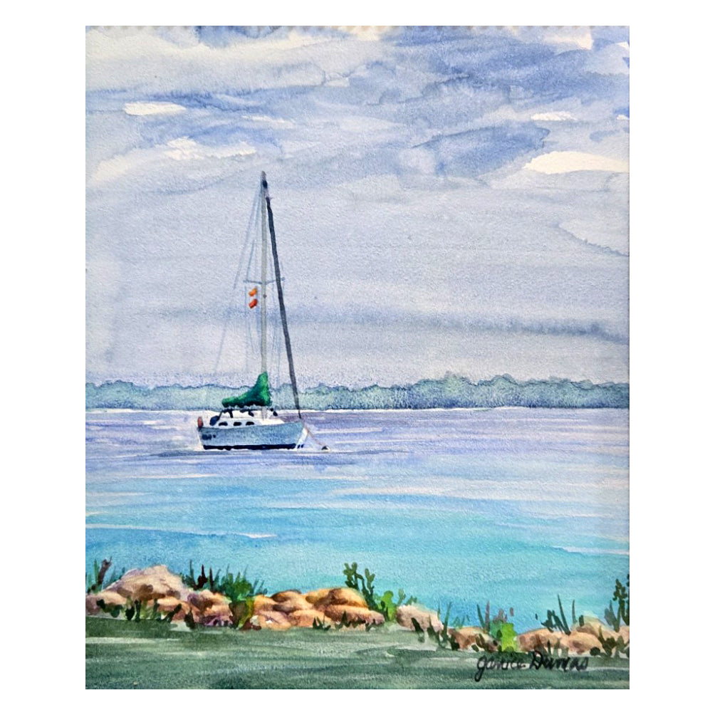 On the Bay is an original painting by Michigan Artist Janice Dumas. 