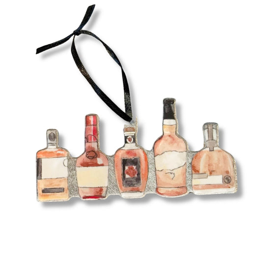Ornament - Bourbon bottles by Abigail Leigh Designs.