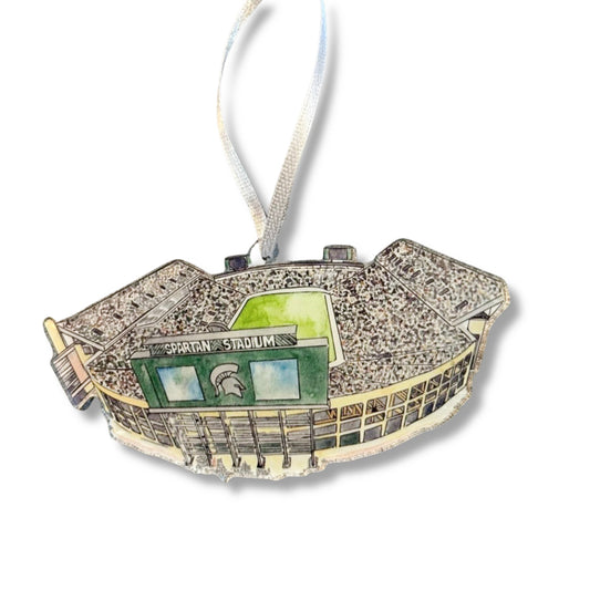 Ornament - MSU Stadium by Abigail Leigh Designs.