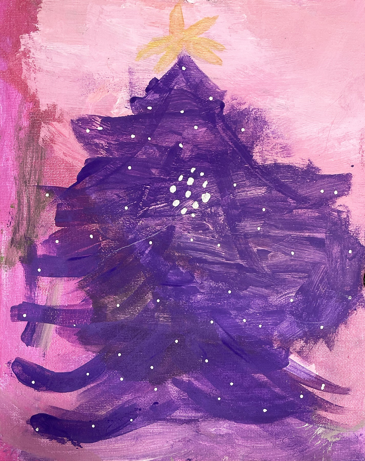 Unique Christmas tree artwork created by talented artists with special needs.  The artists are members of the Peacock Art Club at the Village Fine Art Association's Suzanne Haskew Art Center (SHAC) in Milford, Michigan. 