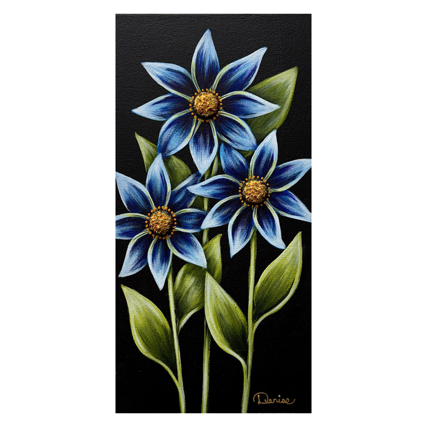 Blue Daisies - Acrylic