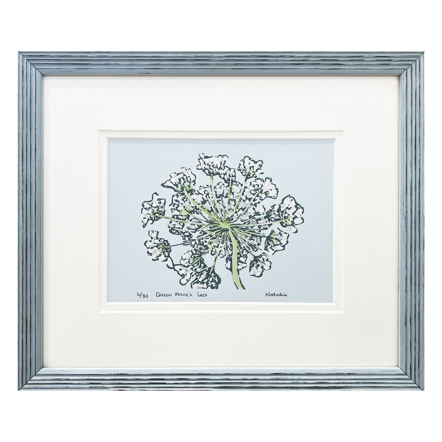 Queen Anne's Lace Original Block Print