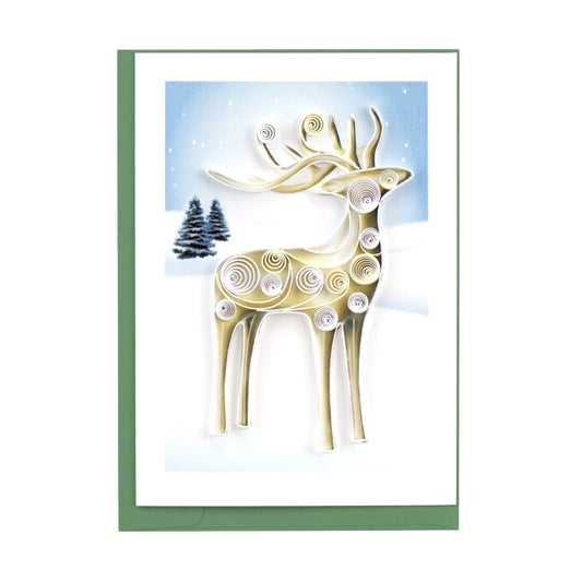 Quilled Reindeer Gift Enclosure Mini Card