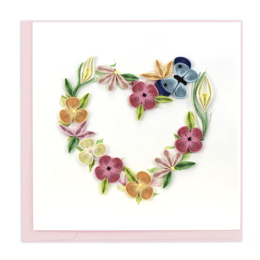 Quilled Floral Wreath Card