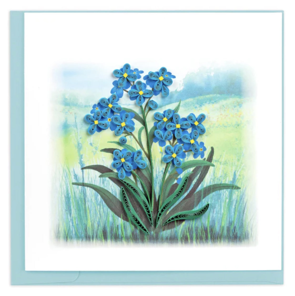 Quilled Forget-Me-Not Card